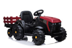 elektro kinderauto traktor mit anhaenger 925 rot 1